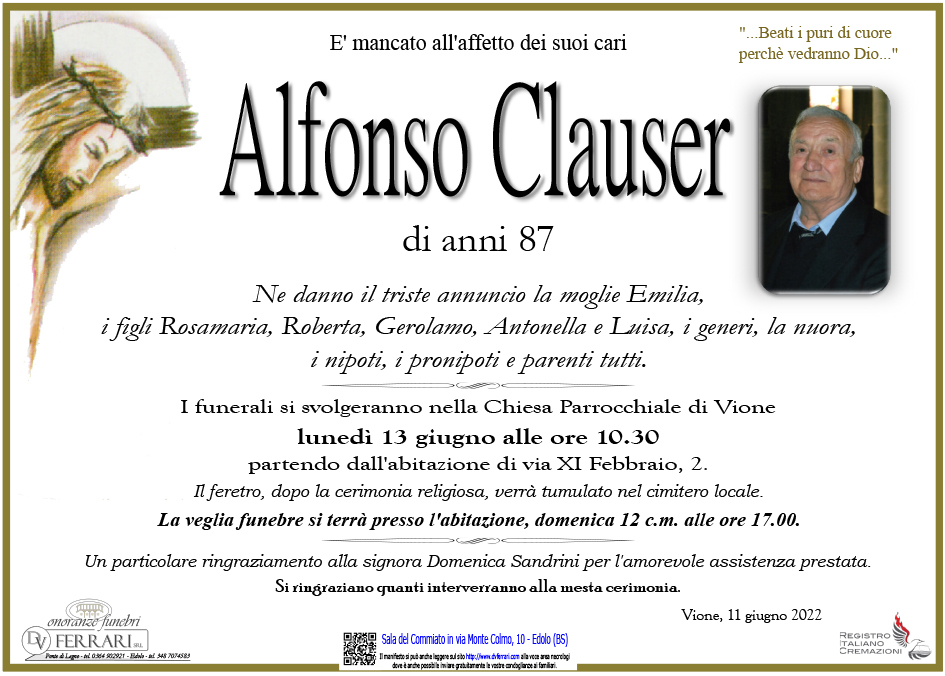ALFONSO CLAUSER - VIONE