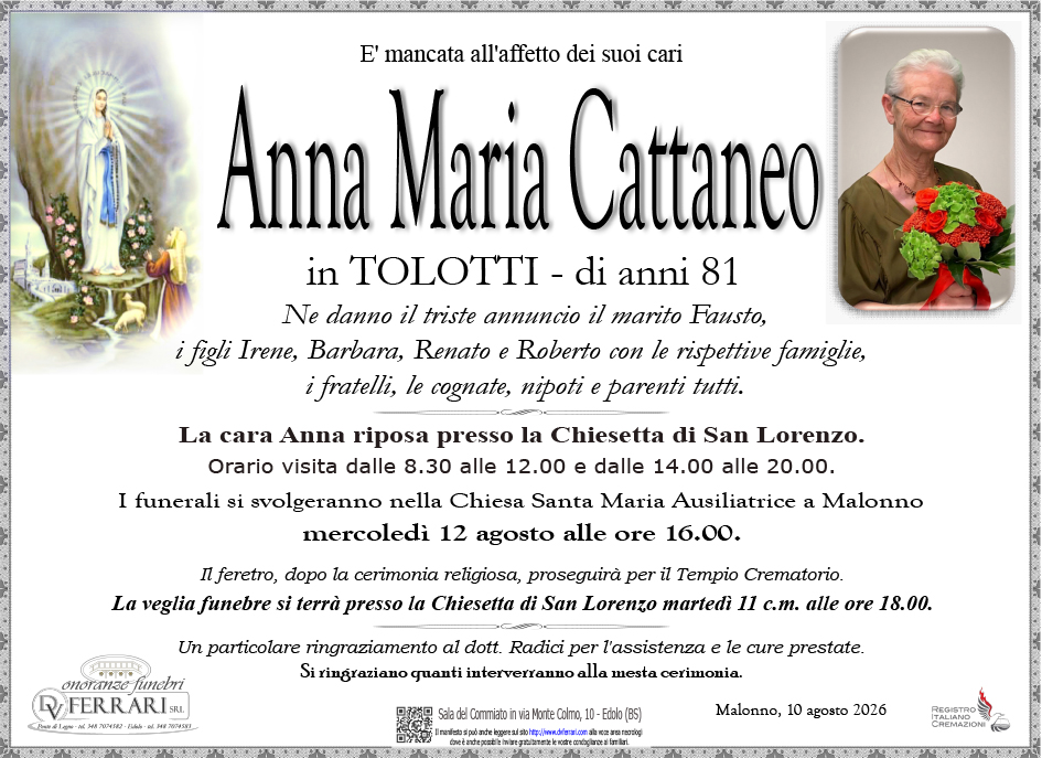 ANNA MARIA CATTANEO IN TOLOTTI - MALONNO