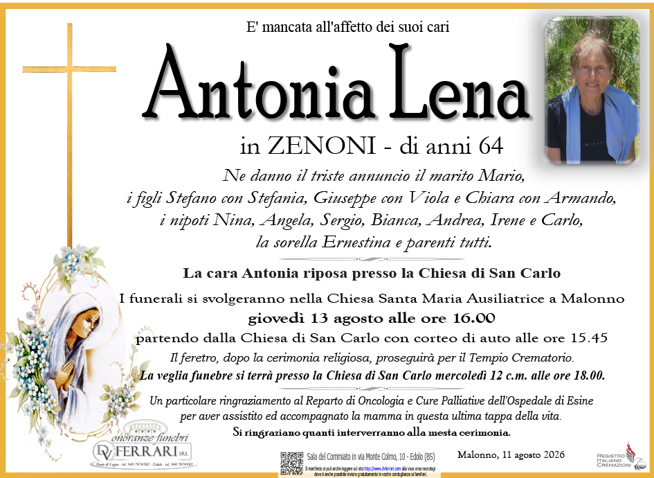 ANTONIA LENA IN ZENONI - MALONNO
