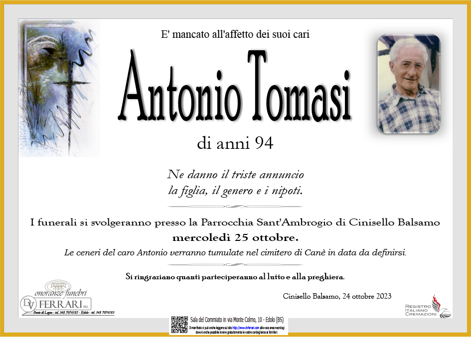 ANTONIO TOMASI - CANE'