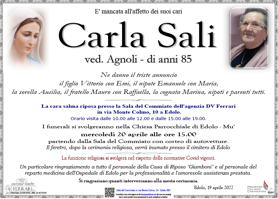 CARLA SALI VED. AGNOLI - EDOLO