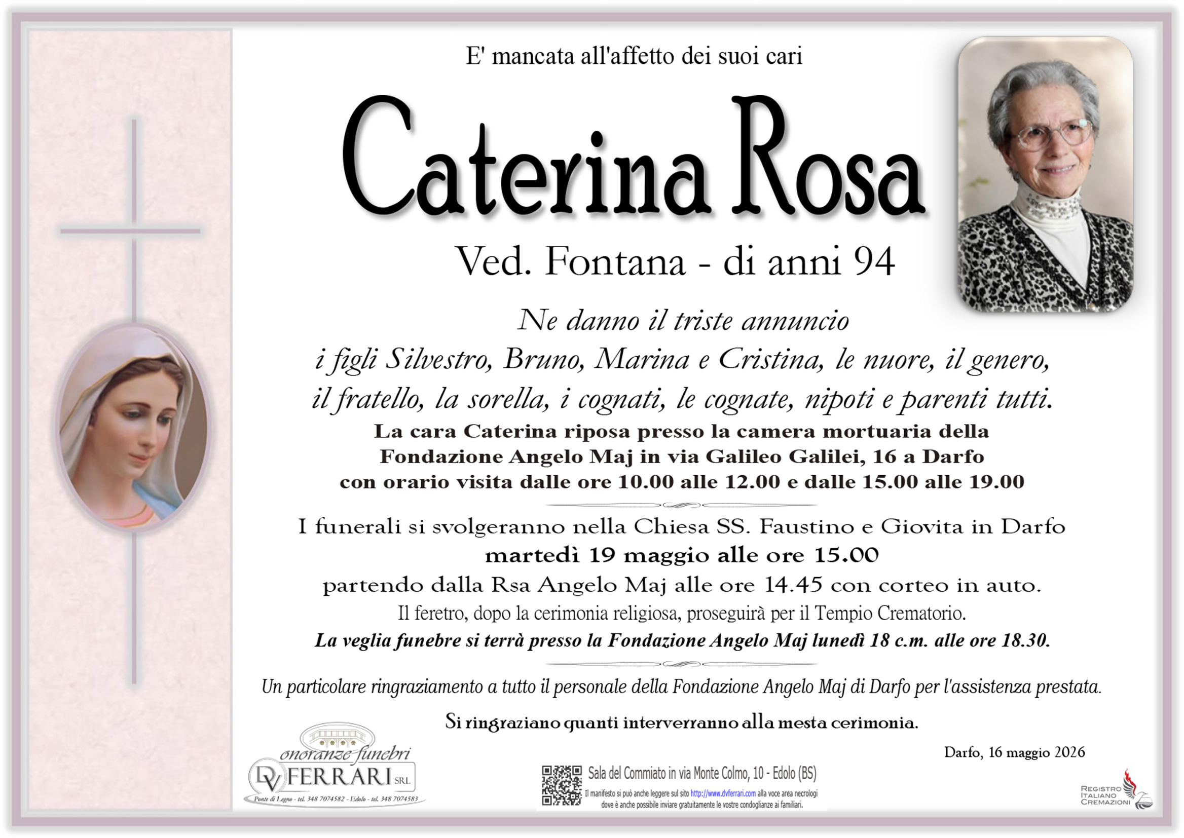 CATERINA ROSA VED. FONTANA - DARFO B.T.