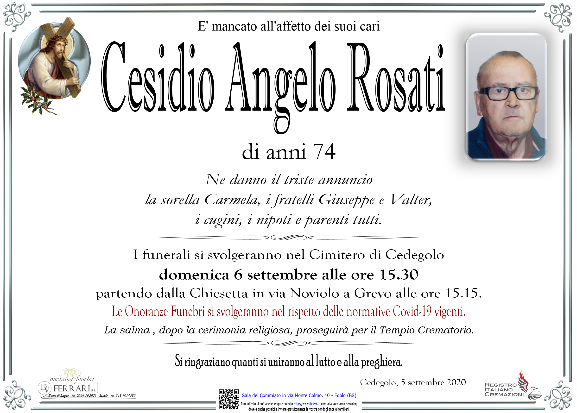 CESIDIO ANGELO ROSATI - CEDEGOLO