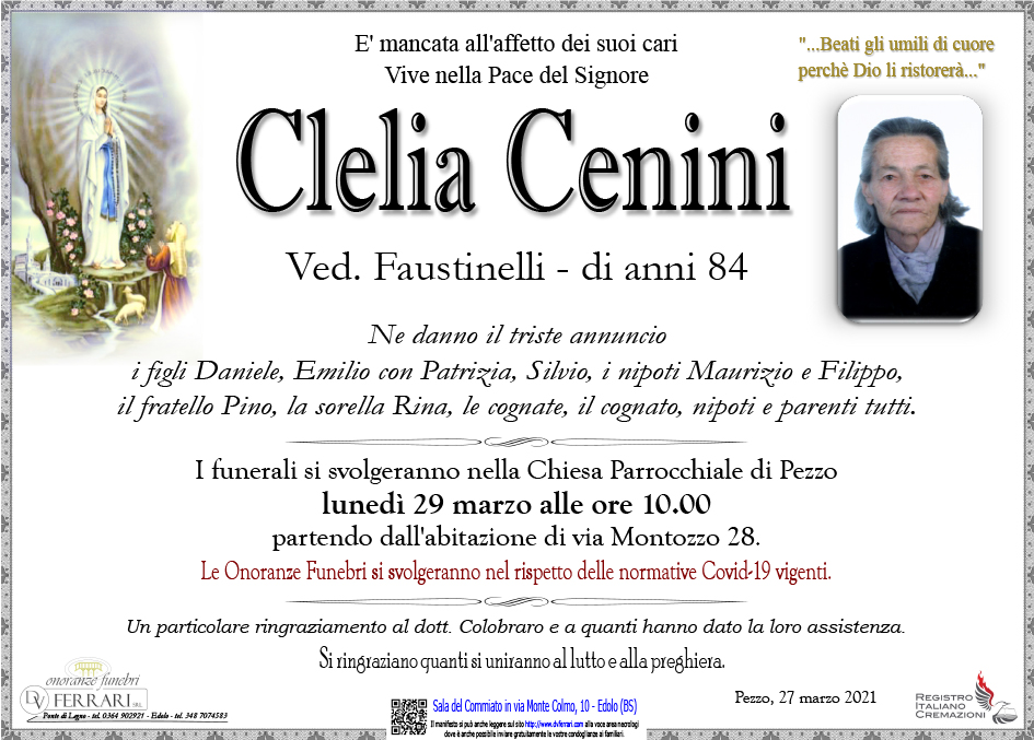 CLELIA CENINI VED. FAUSTINELLI - PEZZO