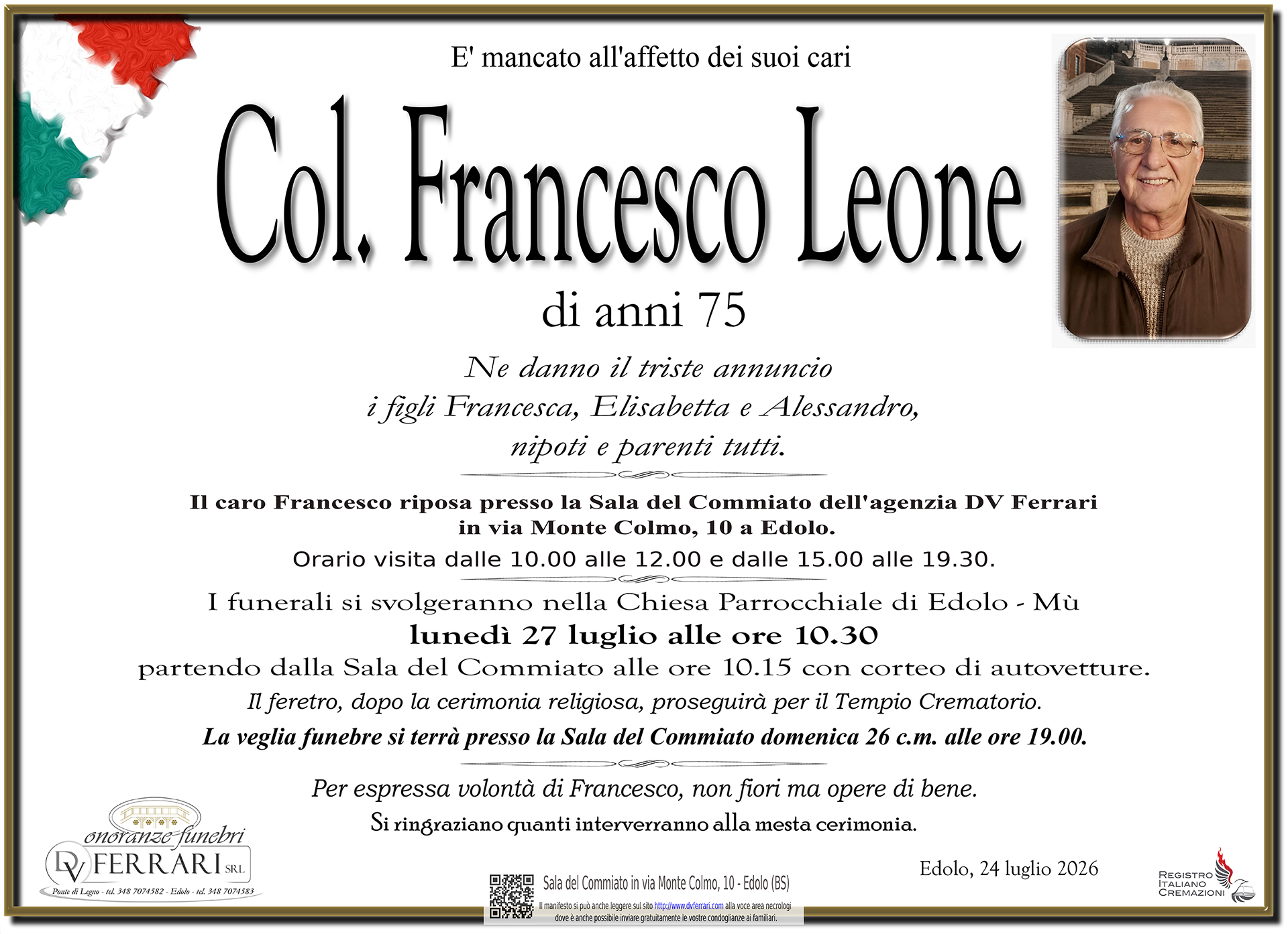 COL. FRANCESCO LEONE - EDOLO