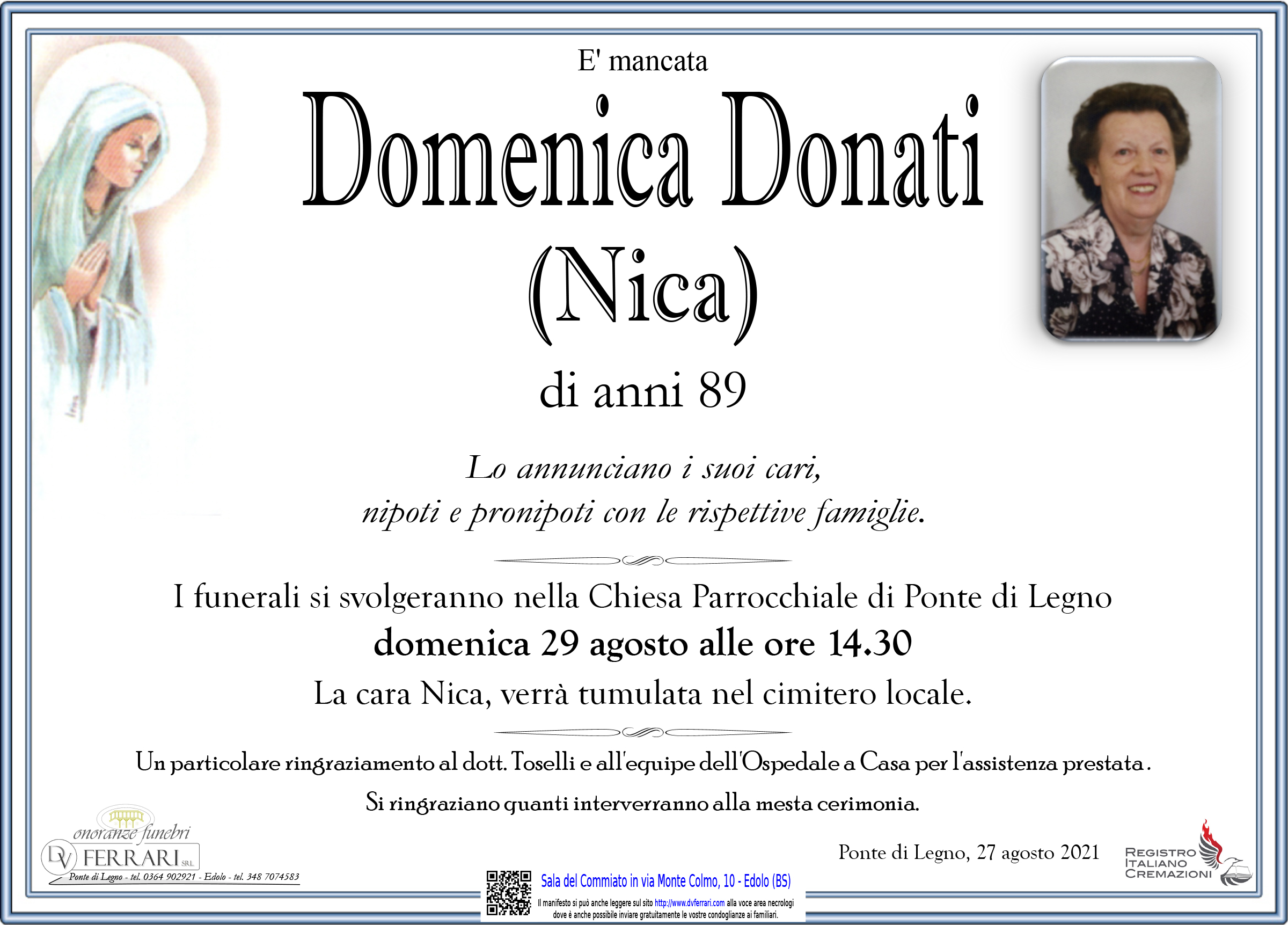 DOMENICA DONATI (NICA) - PONTE DI LEGNO