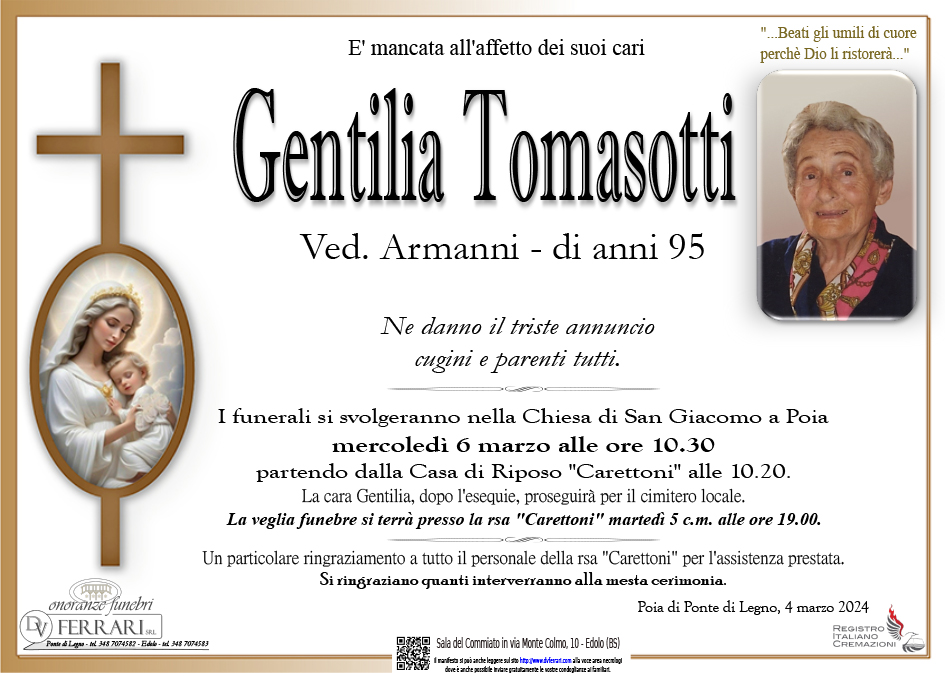 GENTILIA TOMASOTTI VED. ARMANNI - POIA