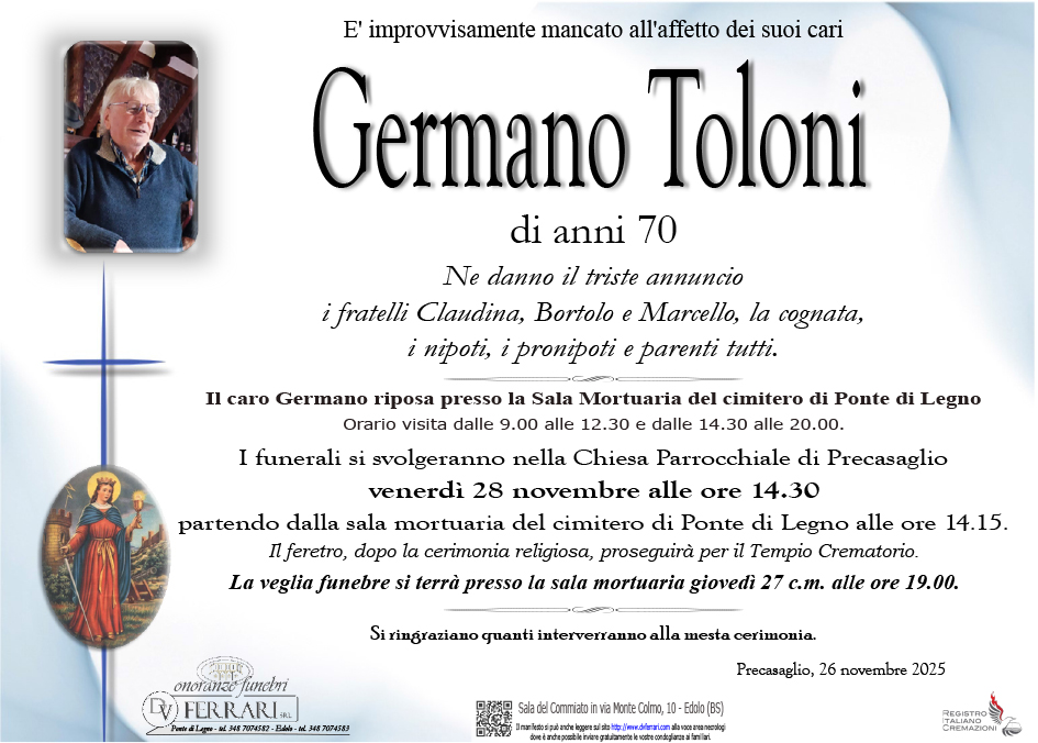 GERMANO TOLONI - PRECASAGLIO
