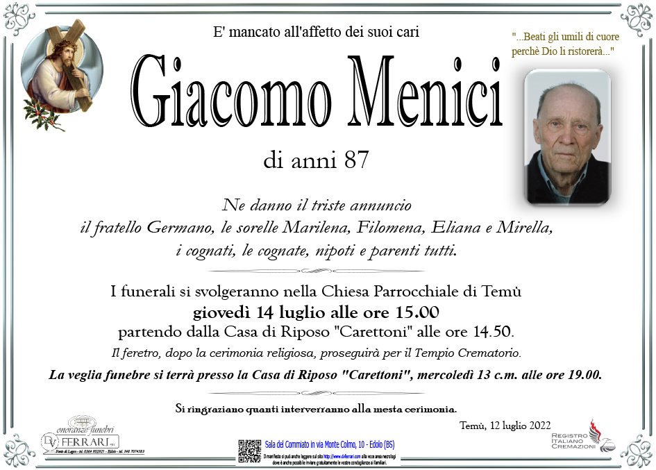 GIACOMO MENICI - TEMU'