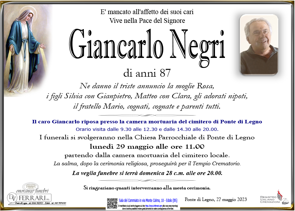 GIANCARLO NEGRI - PONTE DI LEGNO