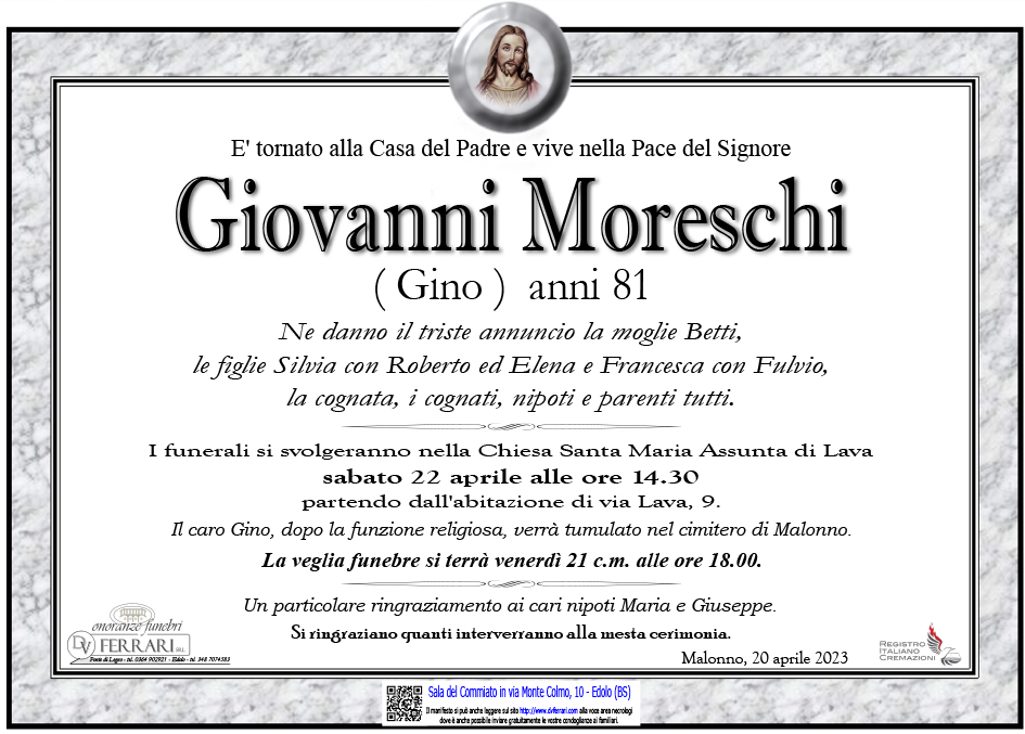 GIOVANNI MORESCHI (GINO) - MALONNO