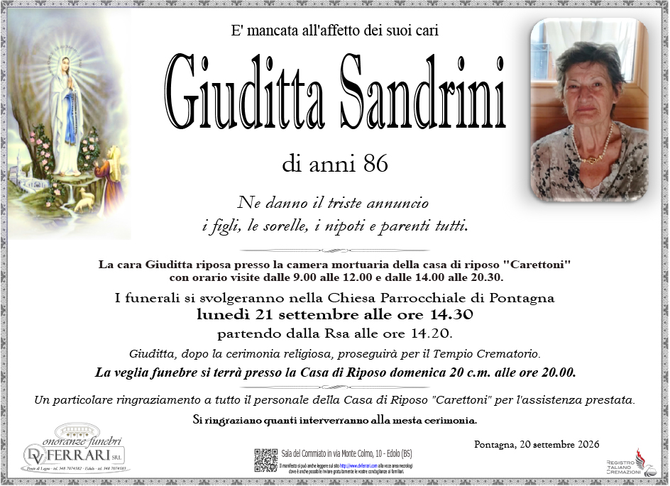 GIUDITTA SANDRINI - PONTAGNA