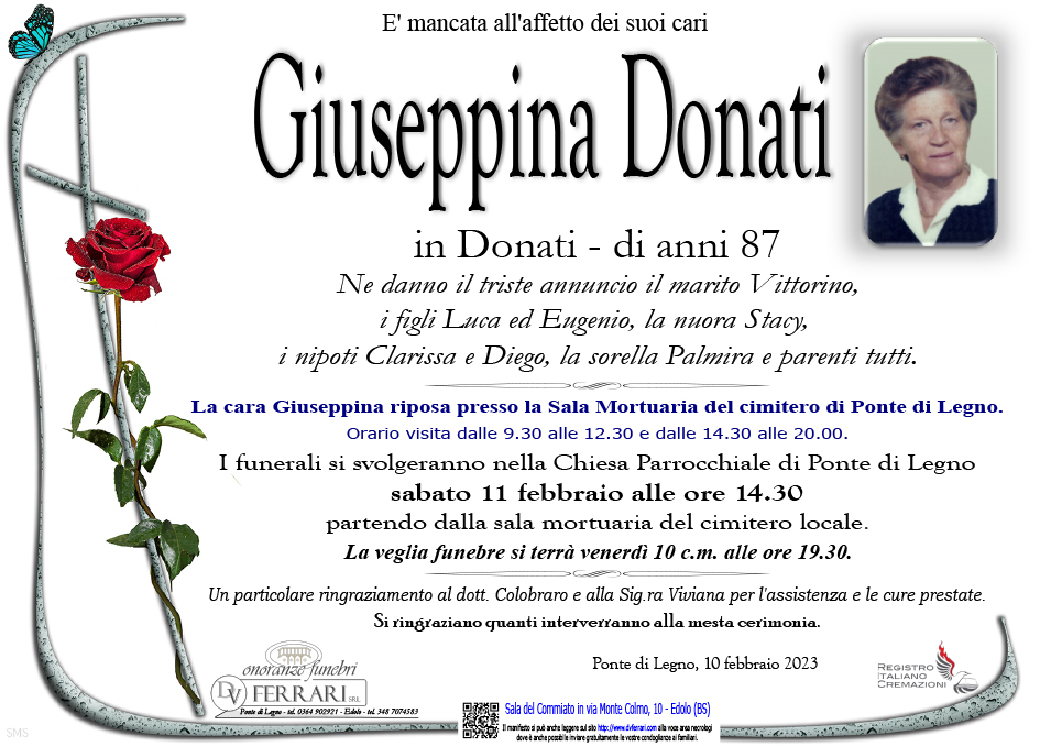 GIUSEPPINA DONATI IN DONATI - PONTE DI LEGNO