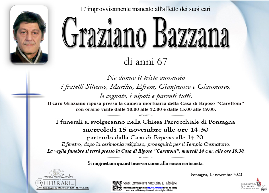 GRAZIANO BAZZANA - PONTAGNA