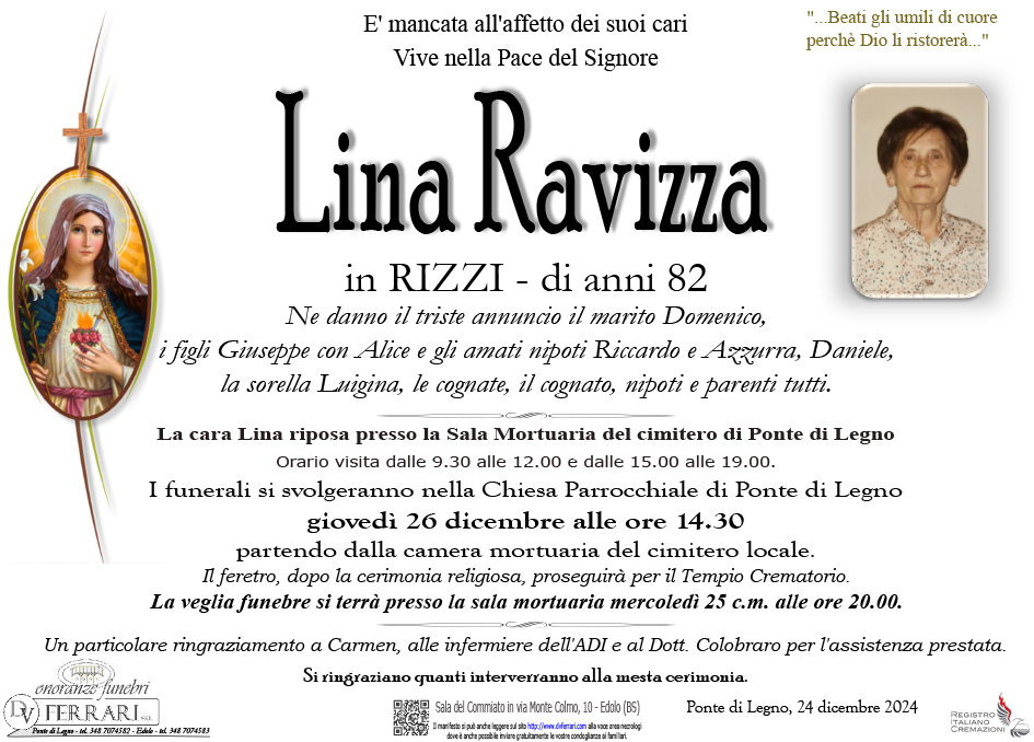 LINA RAVIZZA IN RIZZI - PONTE DI LEGNO