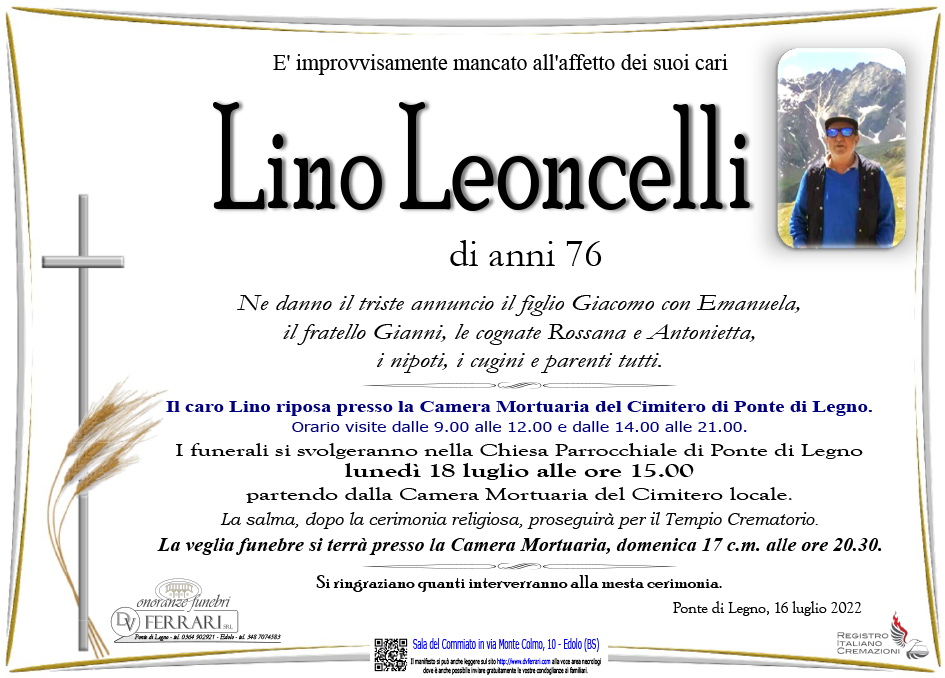 LINO LEONCELLI - PONTE DI LEGNO