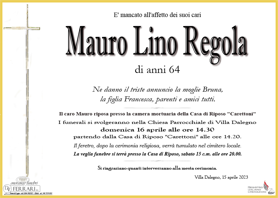 MAURO LINO REGOLA - VILLA DALEGNO