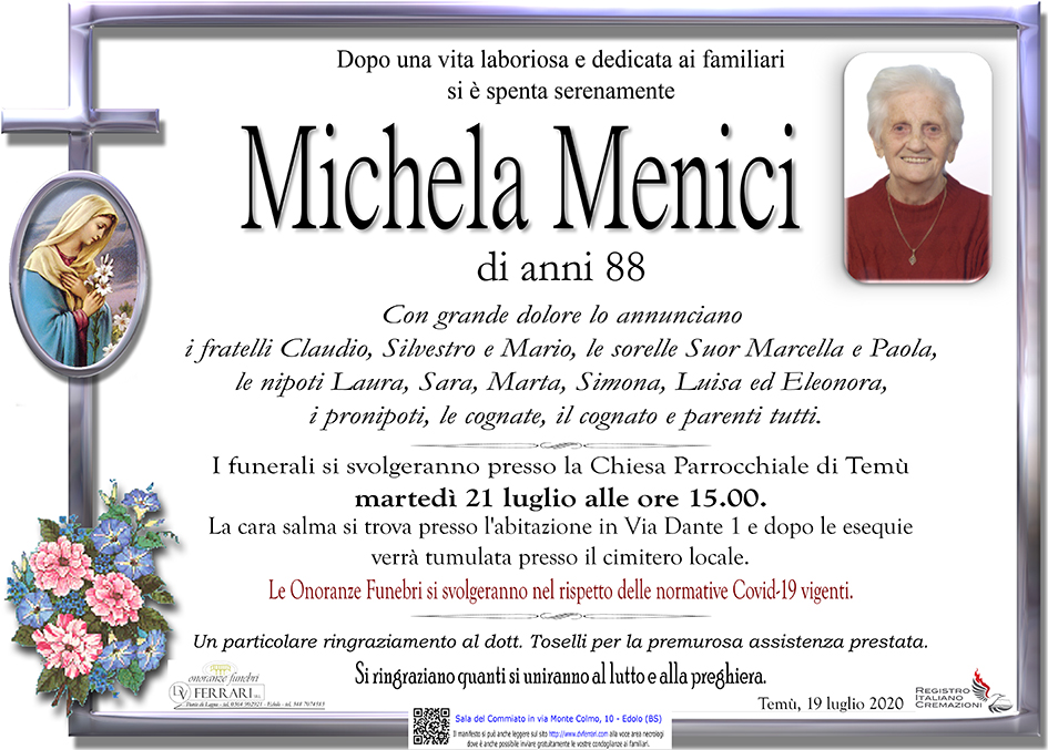 MICHELA MENICI - TEMU'