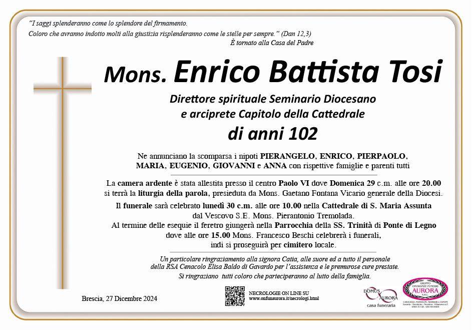 Mons. enrico tosi - fam-Ponte di legno