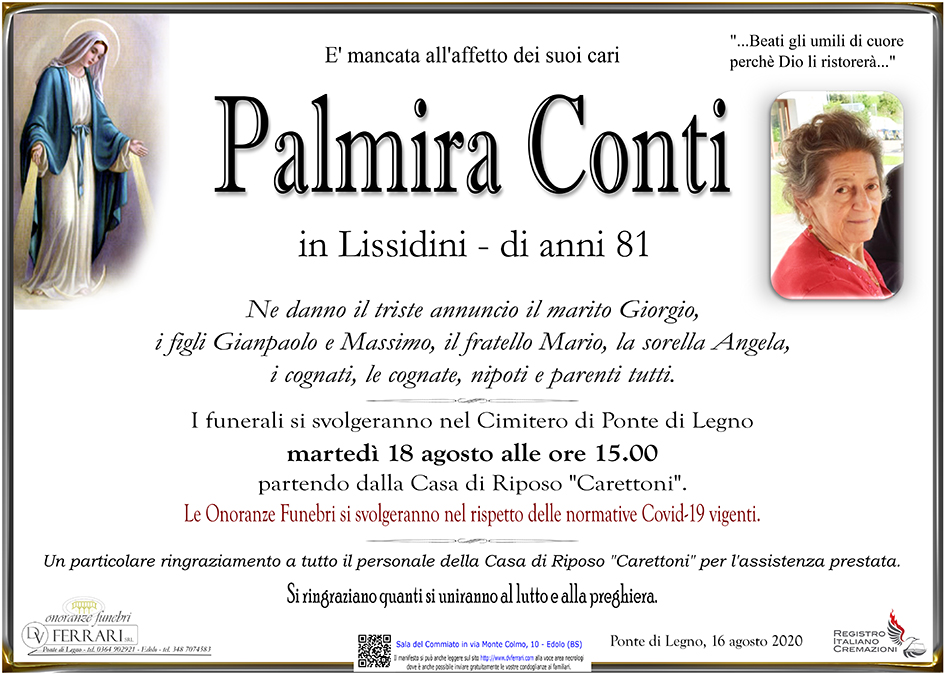 PALMIRA CONTI in LISSIDINI - PONTE DI LEGNO