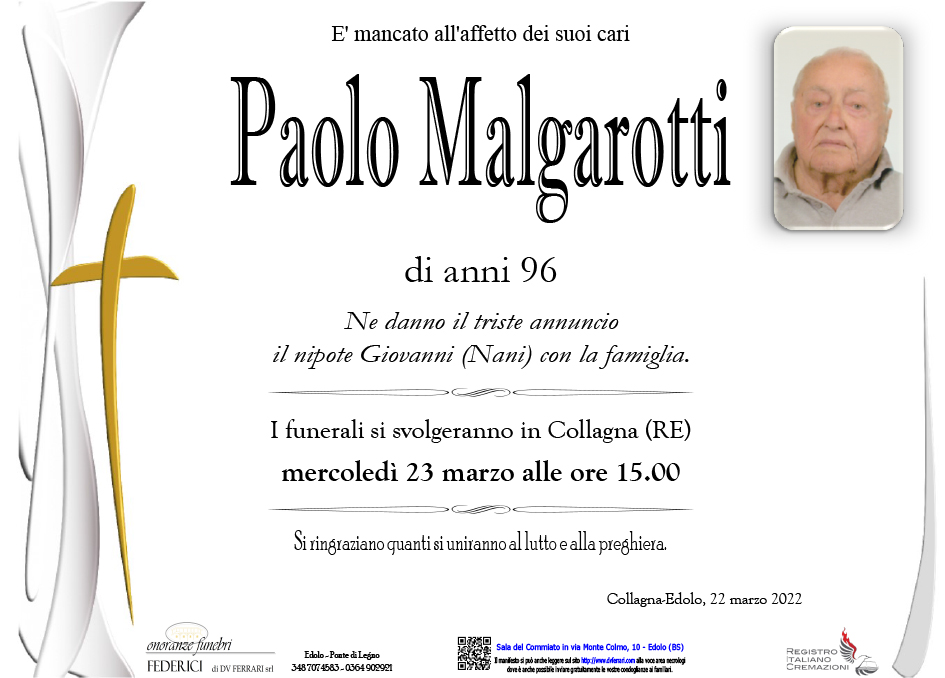 PAOLO MALGAROTTI - COLLAGNA (RE) - EDOLO