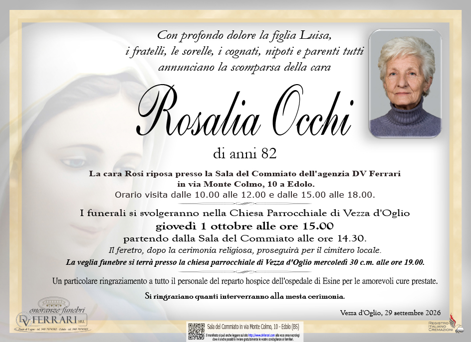 ROSALIA OCCHI - VEZZA D'OGLIO