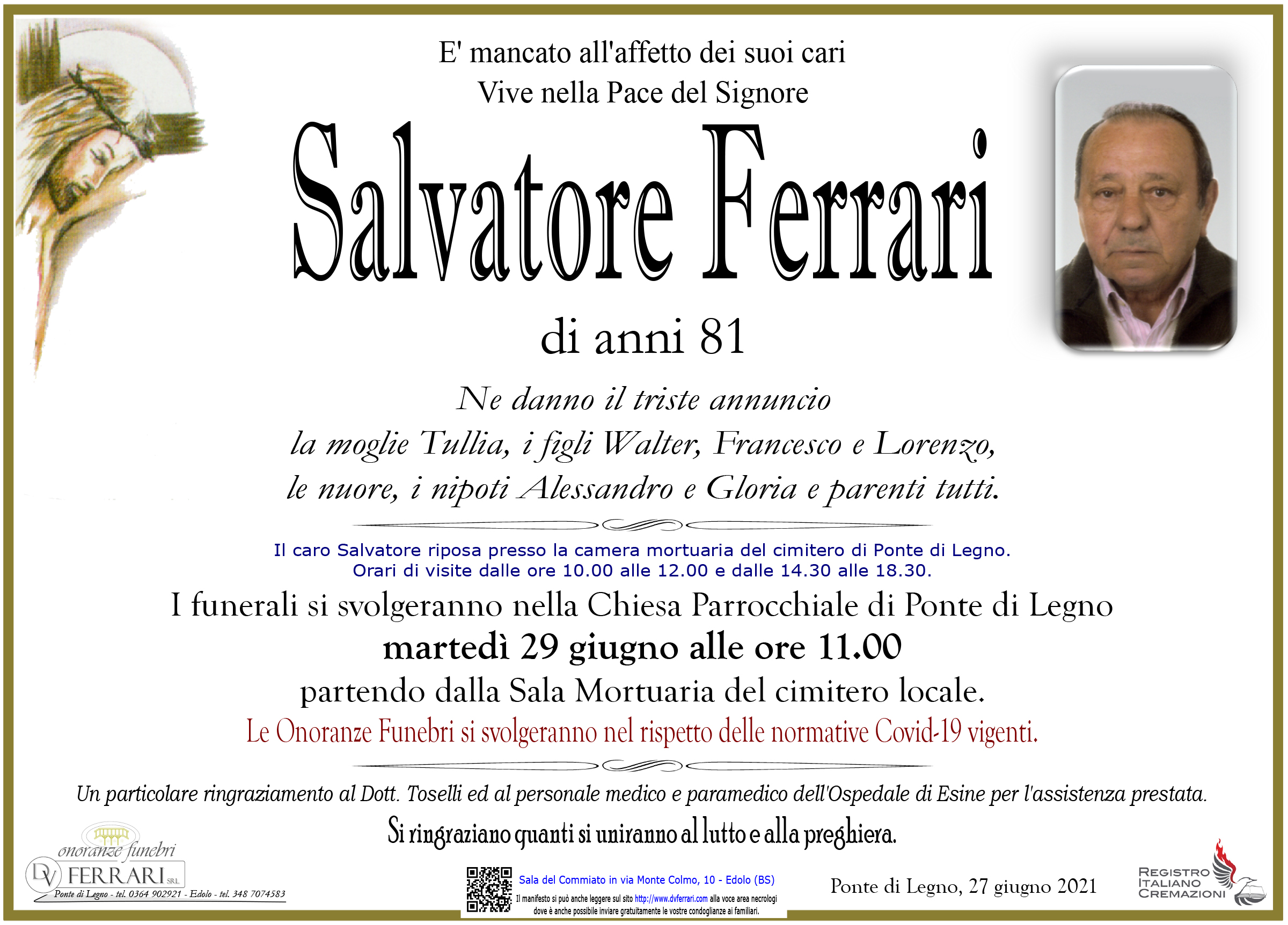 SALVATORE FERRARI - PONTE DI LEGNO