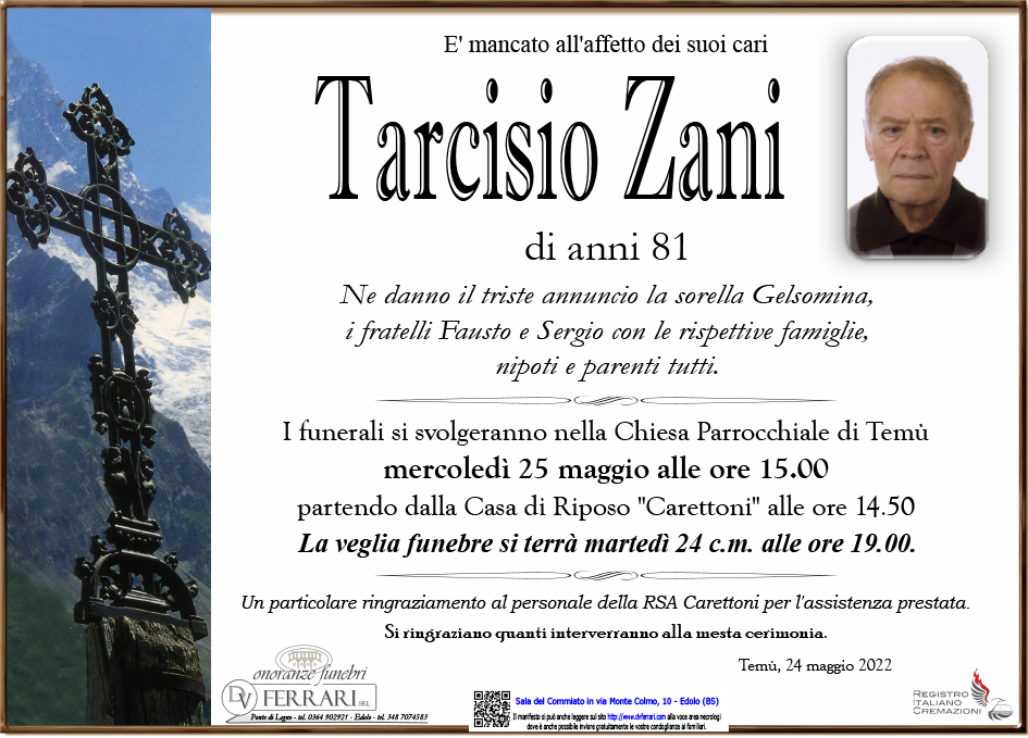 TARCISIO ZANI - TEMU'