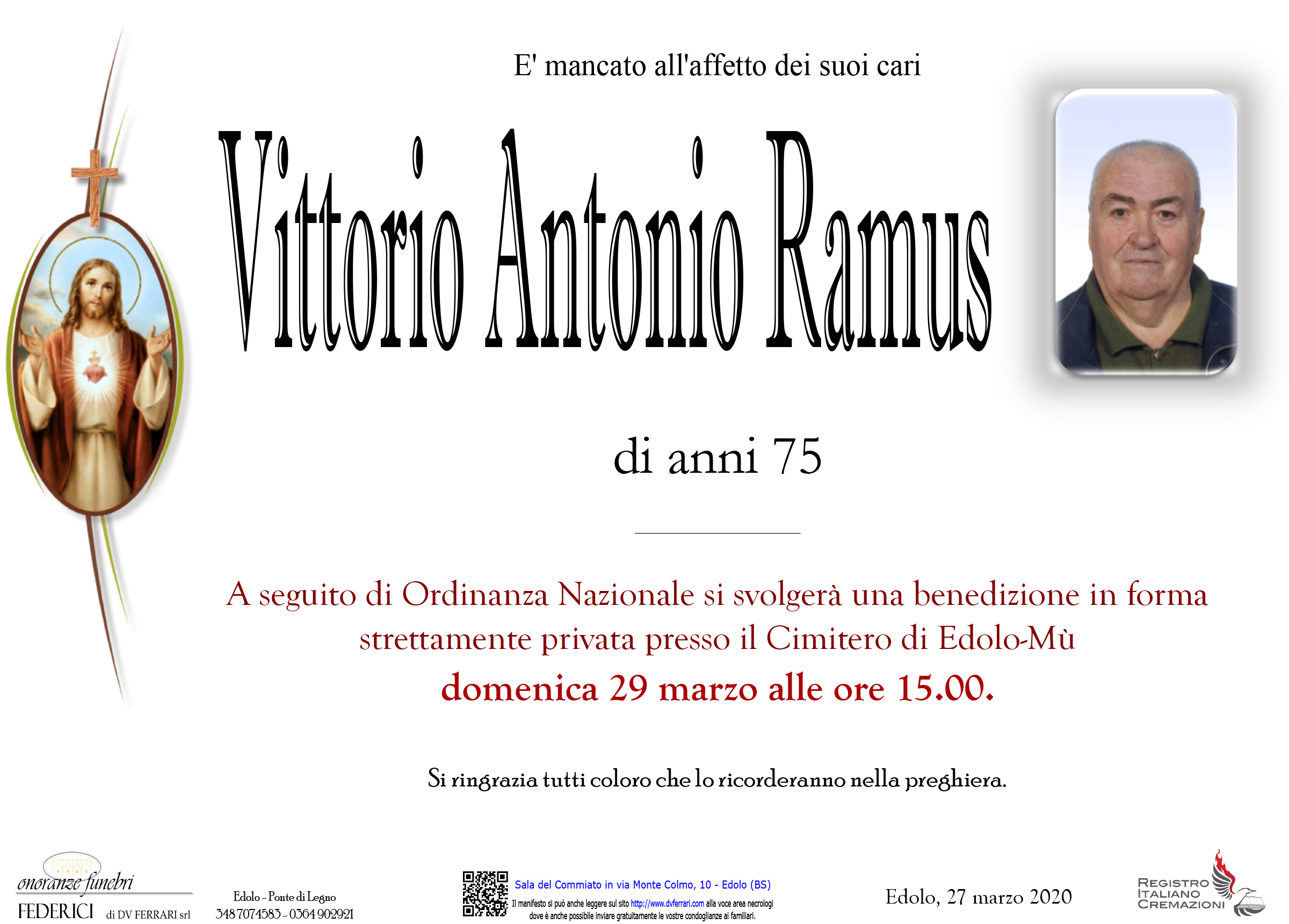 VITTORIO ANTONIO RAMUS - EDOLO