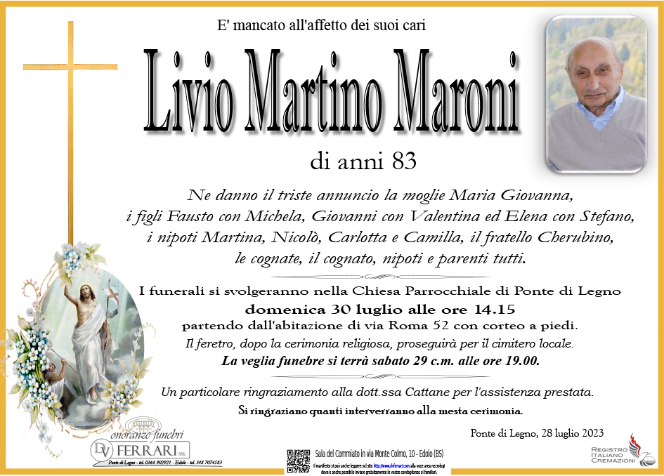 LIVIO MARTINO MARONI - PONTE DI LEGNO