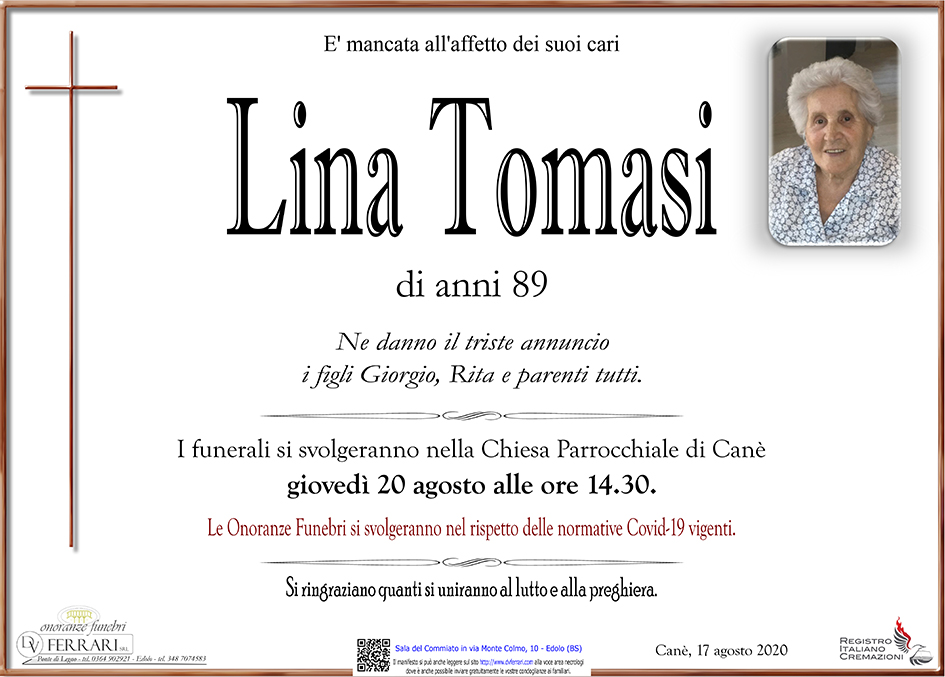 LINA TOMASI - CANE'