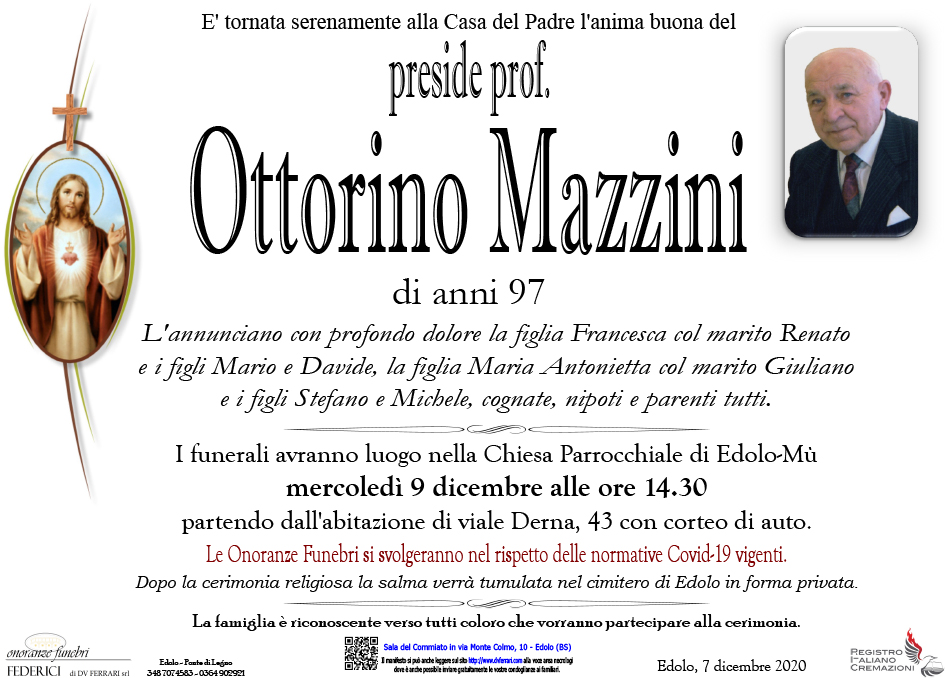 preside prof. OTTORINO MAZZINI - EDOLO