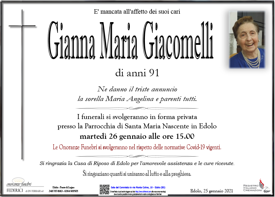 GIANNA MARIA GIACOMELLI - EDOLO