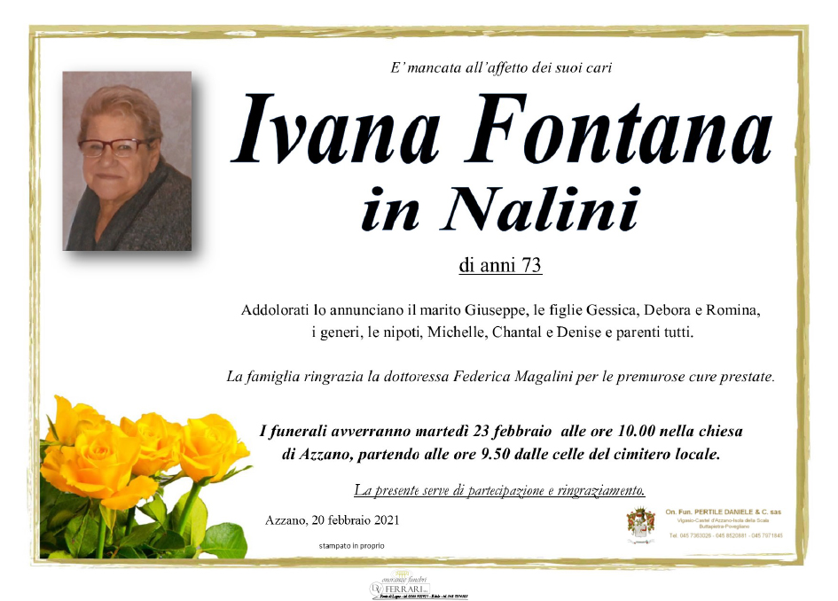 IVANA FONTANA in NALINI - CASTEL D'AZZANO (VR)
