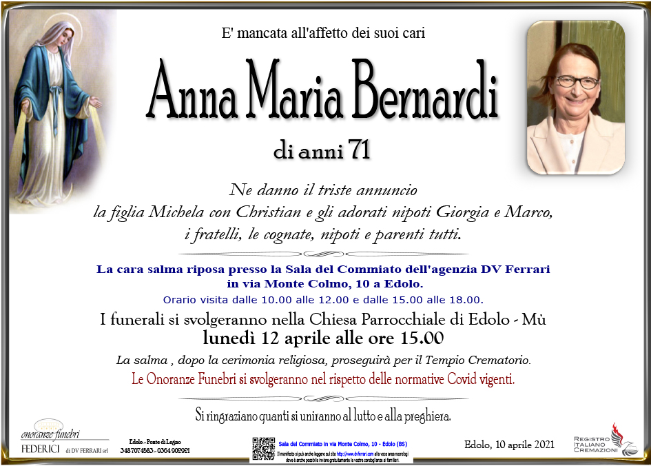 ANNA MARIA BERNARDI - EDOLO