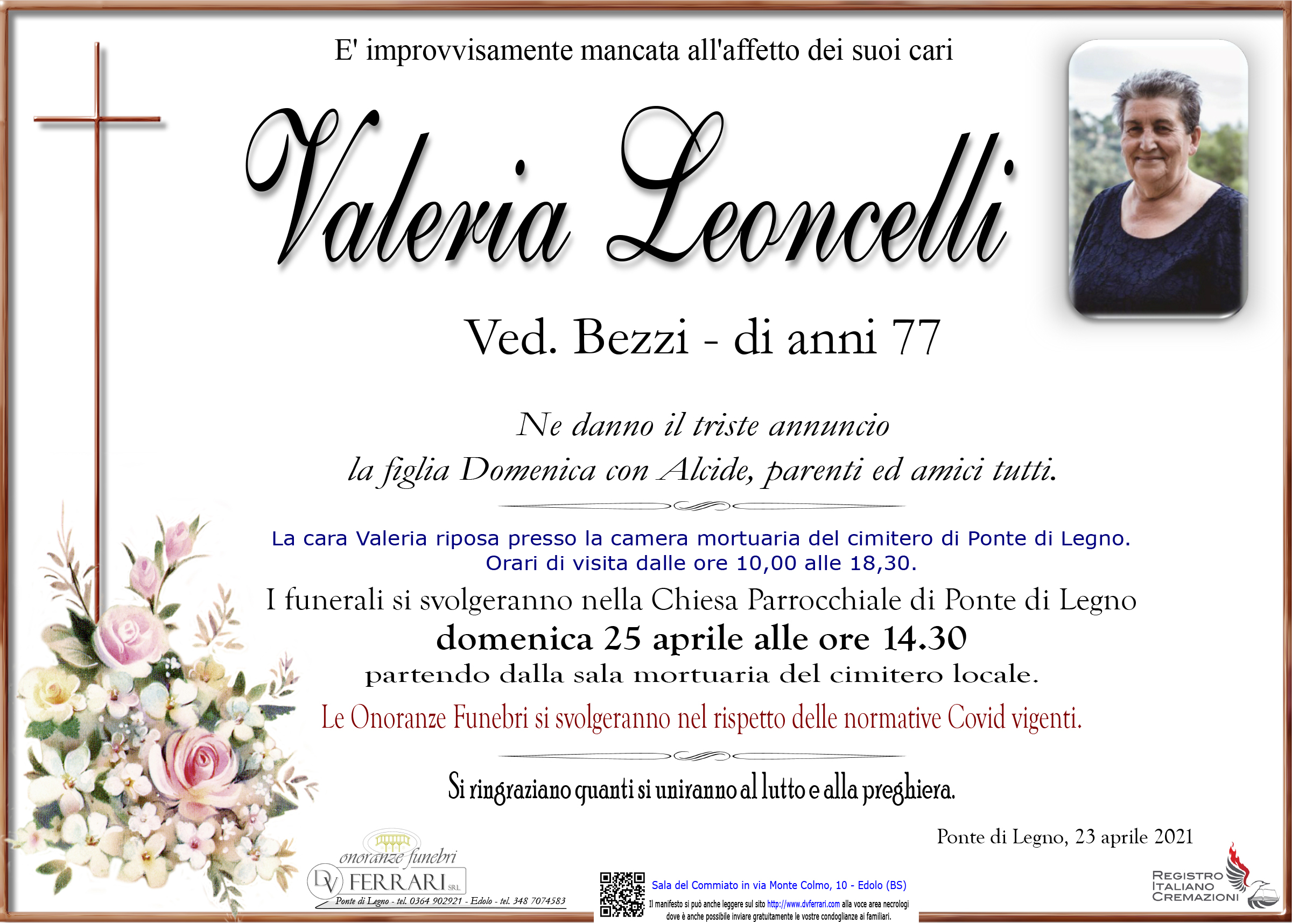 VALERIA LEONCELLI ved. BEZZI - PONTE DI LEGNO